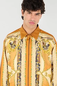 Sunset Print Silk Shirt