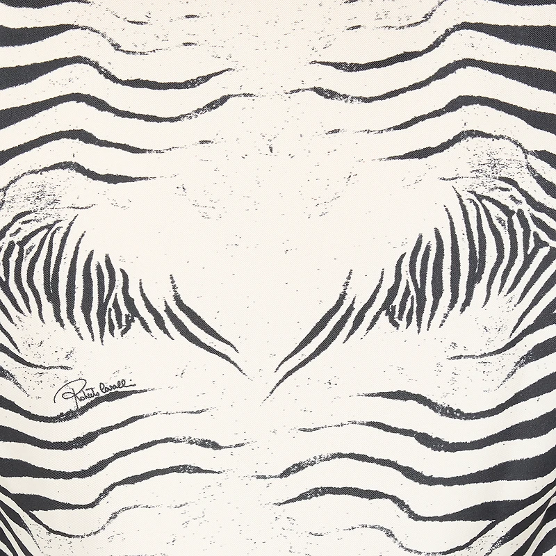 Zebra-Print Silk Shirt