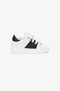 Leather Sneakers With Contrasting Inserts