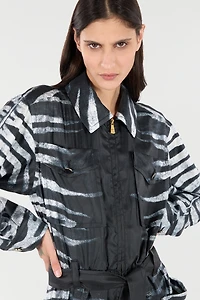 Short Silk Dress With Zebra Print