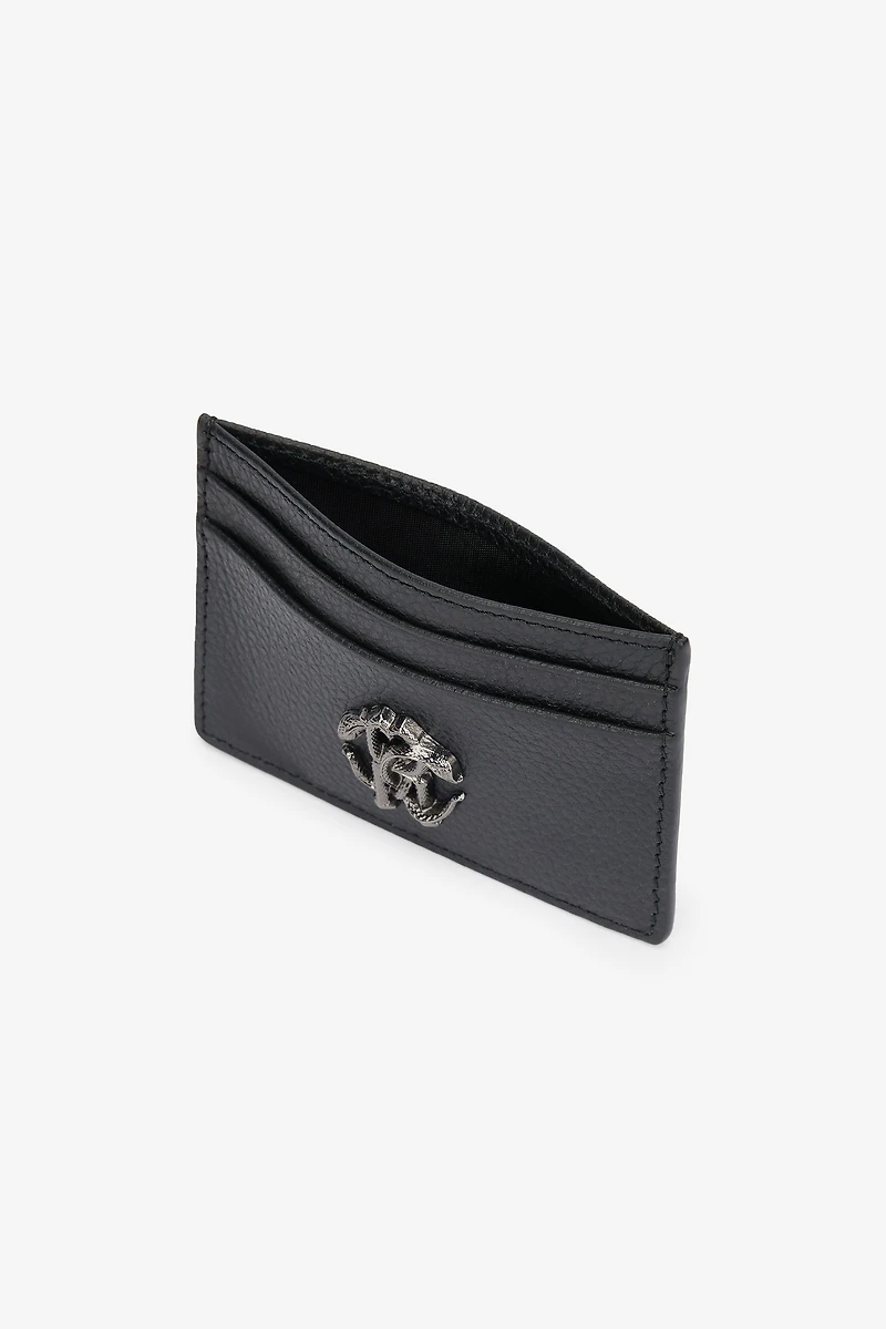 Black Card Case With Monogram RC