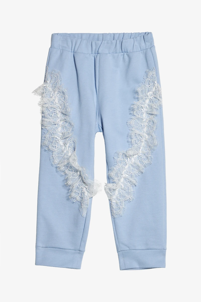 Sports Pants With Lace Ruches