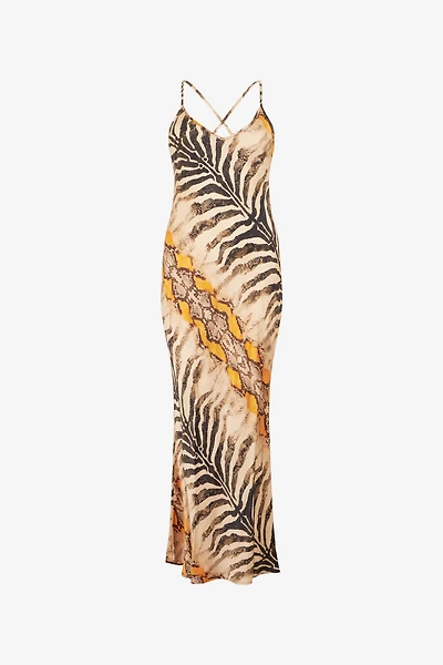 Silk Dress With Animalier Print
