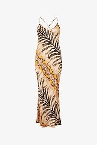 Silk Dress With Animalier Print