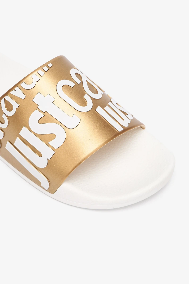 Slides With Lettering And Golden Band
