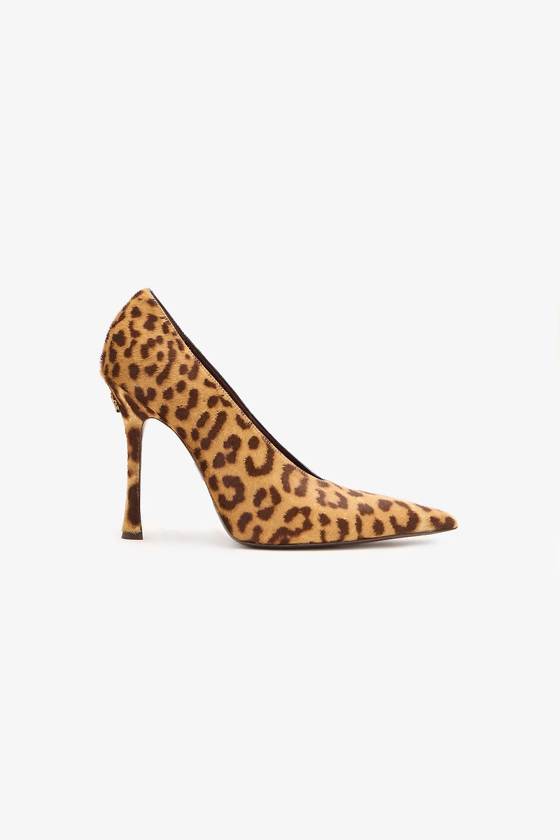 Hairy Leopard Skin Pumps