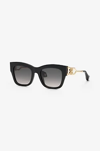 Metal and acetate combination sunglasses