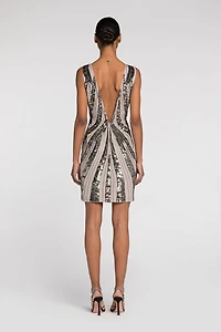 Sequin-embellished silk dress