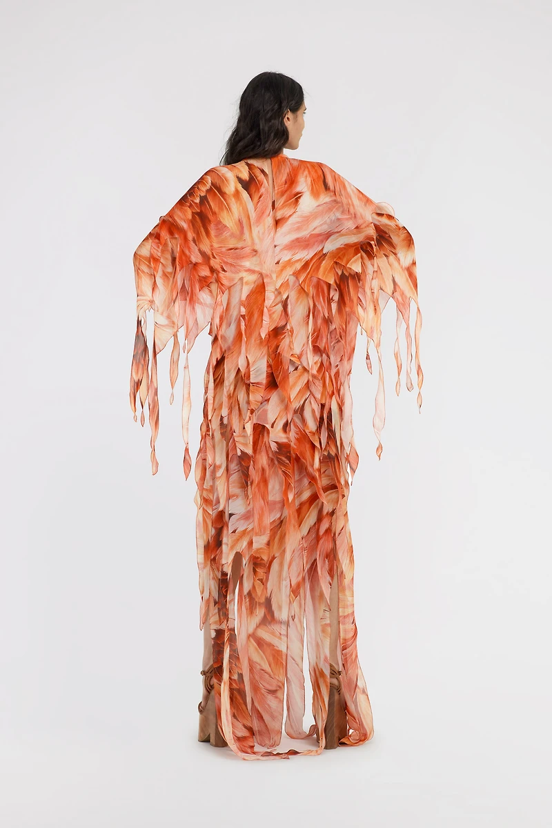 Plumage print Kaftan