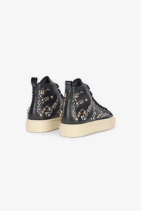 High-Top Sneakers With Studs And Stones