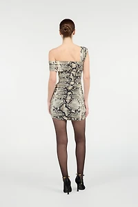 Mini Dress With Python Print