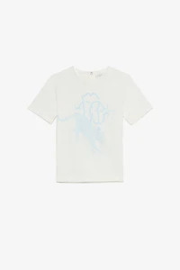 Milk White T-Shirt with Jaguar Print