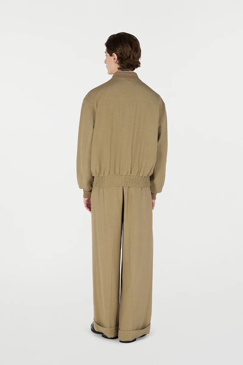 Buttoned Bomber Jacket