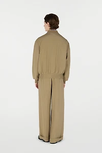 Buttoned Bomber Jacket