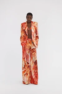 Plumage print trousers