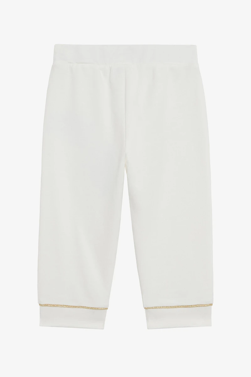 Milk White Track Pants with RC Monogram
