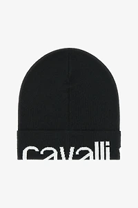 Wool Blend Beanie with Logo