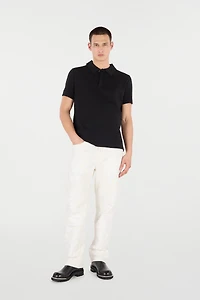 Polo With Snake Scale Embellishment