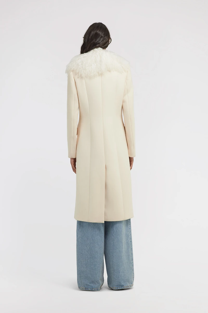 Long Coat with Wide Collar