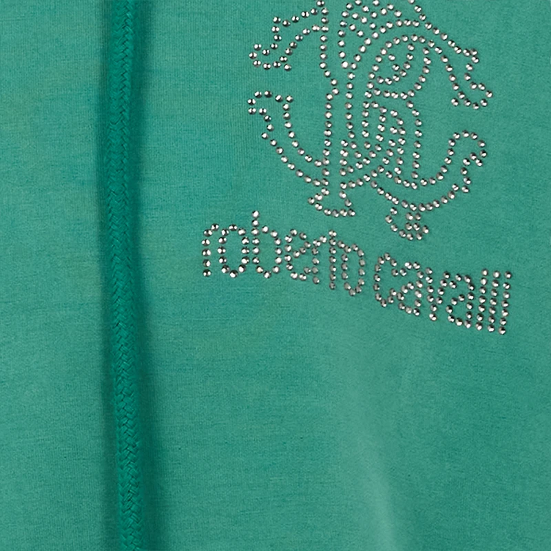 Green Hoodie Sweatshirt with RC Monogram Logo