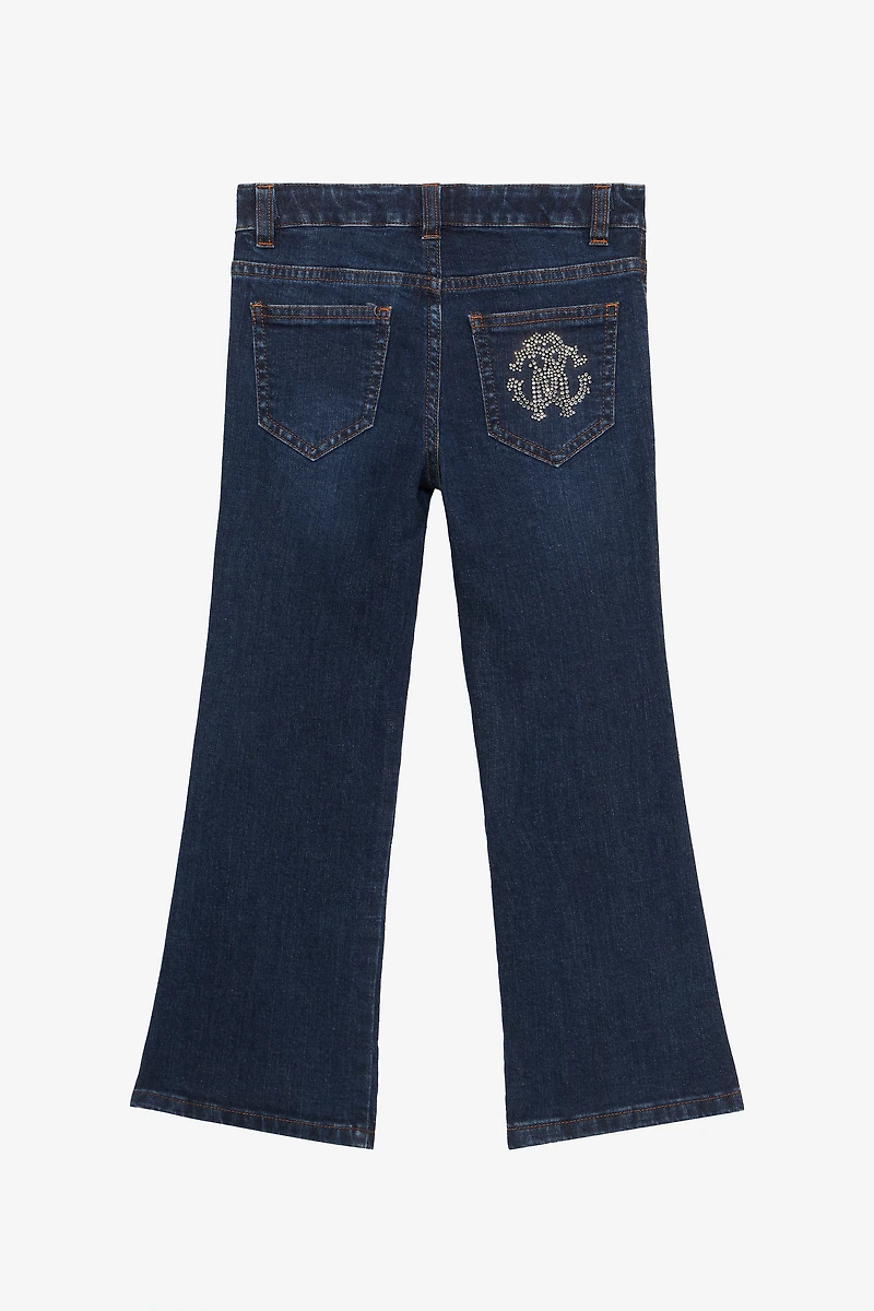 Jeans With Rhinestone RC Monogram