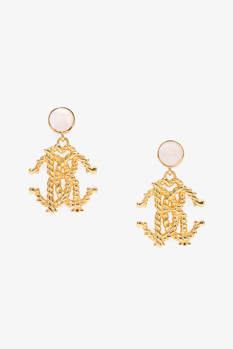 Earrings With Stones And RC Monogram