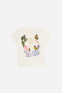 Milk White T-Shirt with Print
