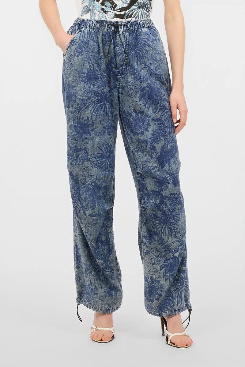 Floral-Print Sports Pants