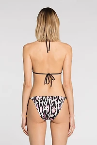 Leopard-print bikini bottoms