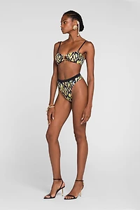 Jaguar-print bikini bottoms