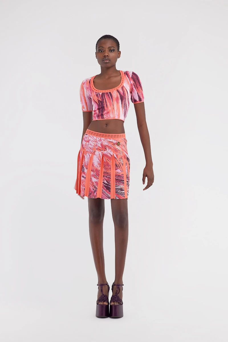 Plumange Print Mini Skirt
