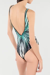 Ray Of Sea Print One-Piece Swimsuit