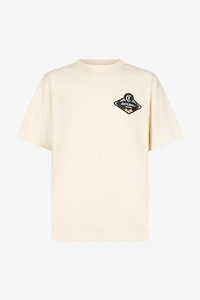 Cream Logo Print T-Shirt
