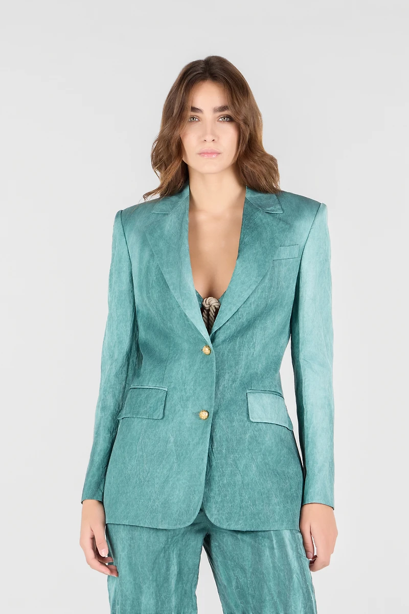 Single-breasted structured blazer