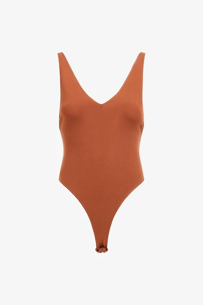Rust V Neck Bodysuit