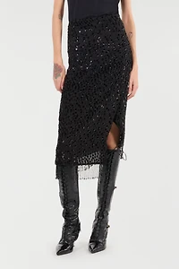 Skirt With Beaded Hem