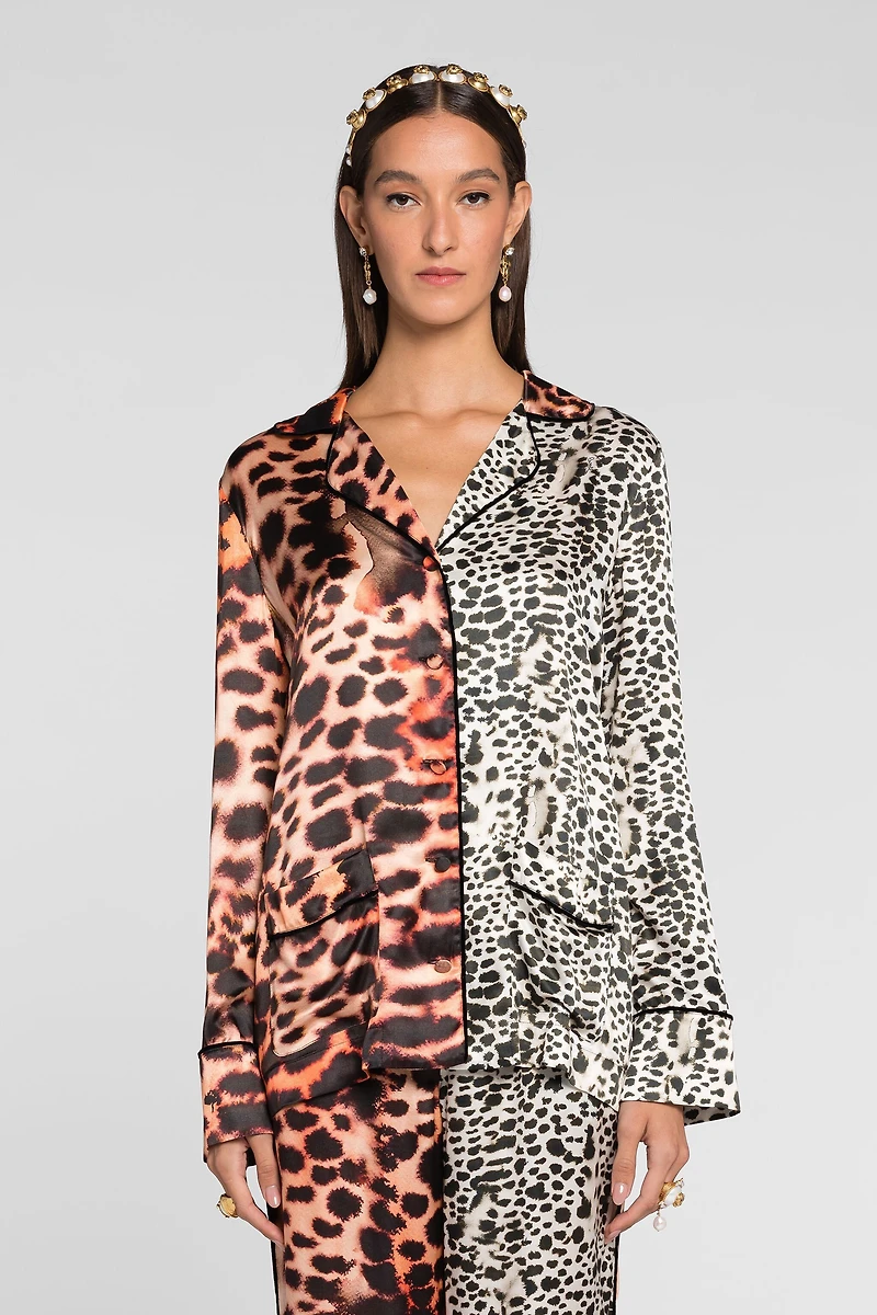 Murena Print Silk Blend Jacket