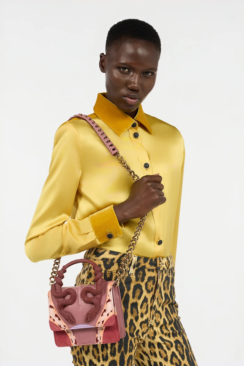 Small Pink Bag With Snakes