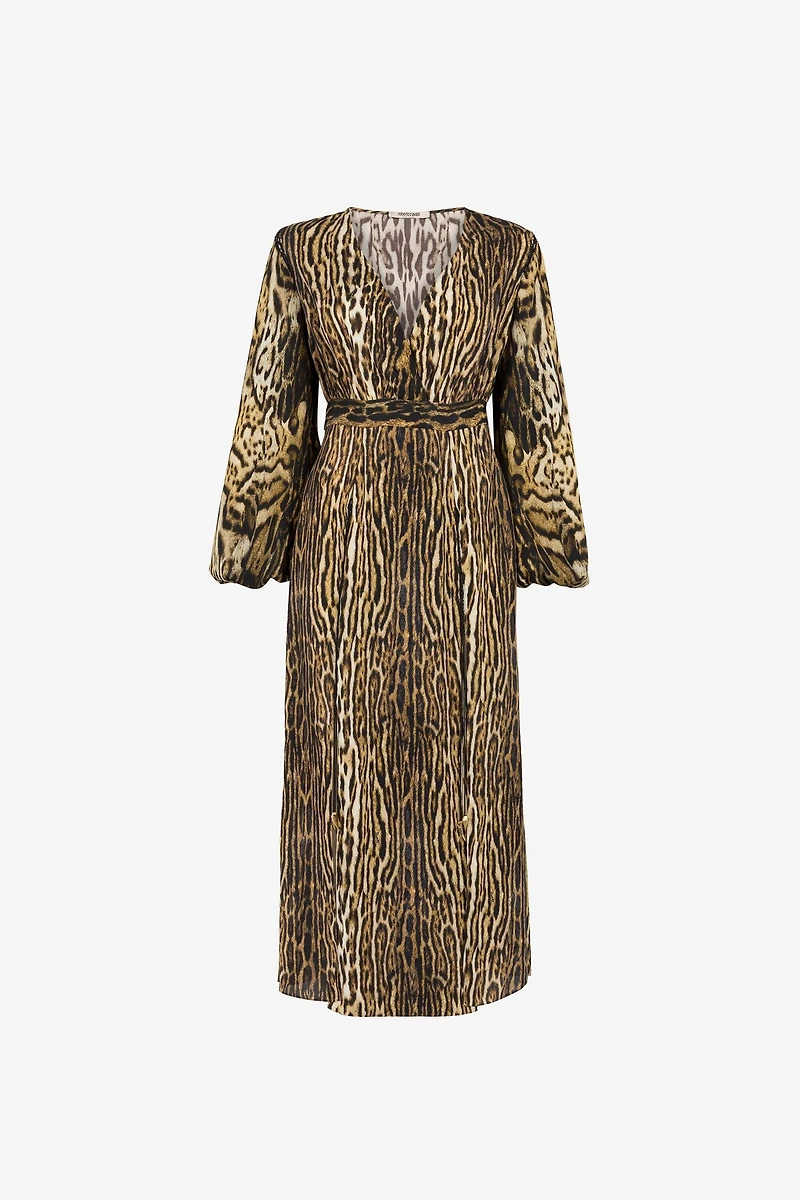 Ocelot-Print Dress