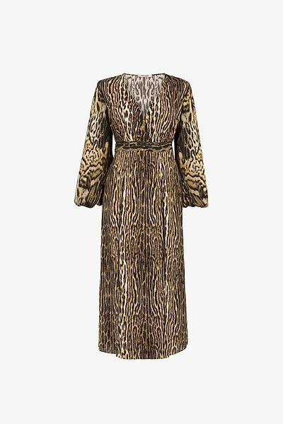 Ocelot-Print Dress