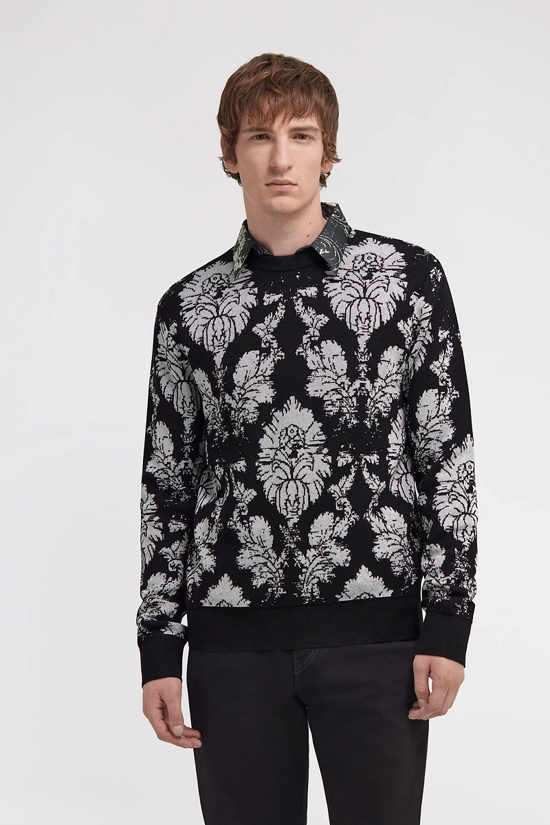 Broccato Print Sweater