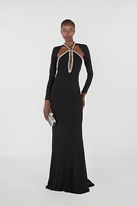 Long dress with crystals