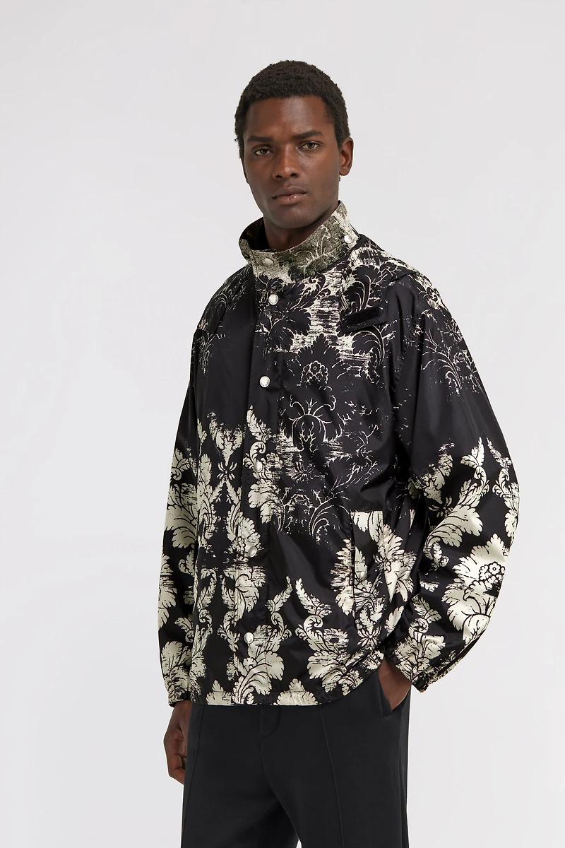 Broccato Print Bomber Jacket