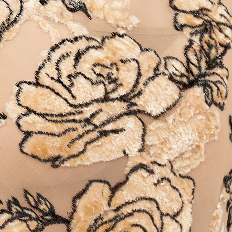 Floral Devoré Silk Dress Mini