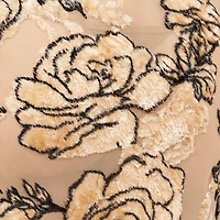 Floral Devoré Silk Dress Mini