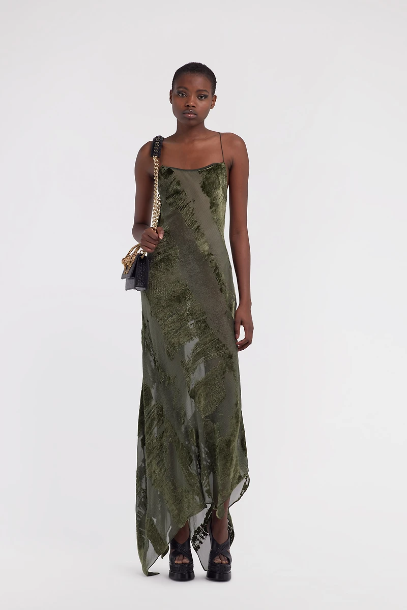 Long devore dress