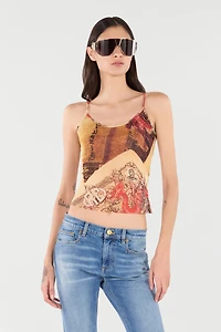 Top With Spaghetti Straps And All-Over Print