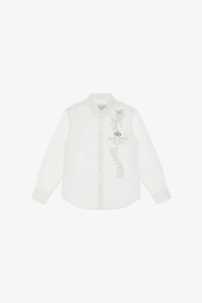 Baroque Embroidered White Shirt