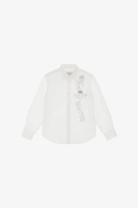 Baroque Embroidered White Shirt