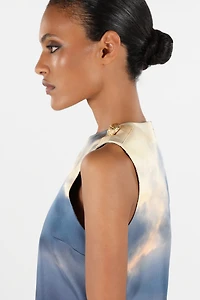 Sunrise Print Short Dress